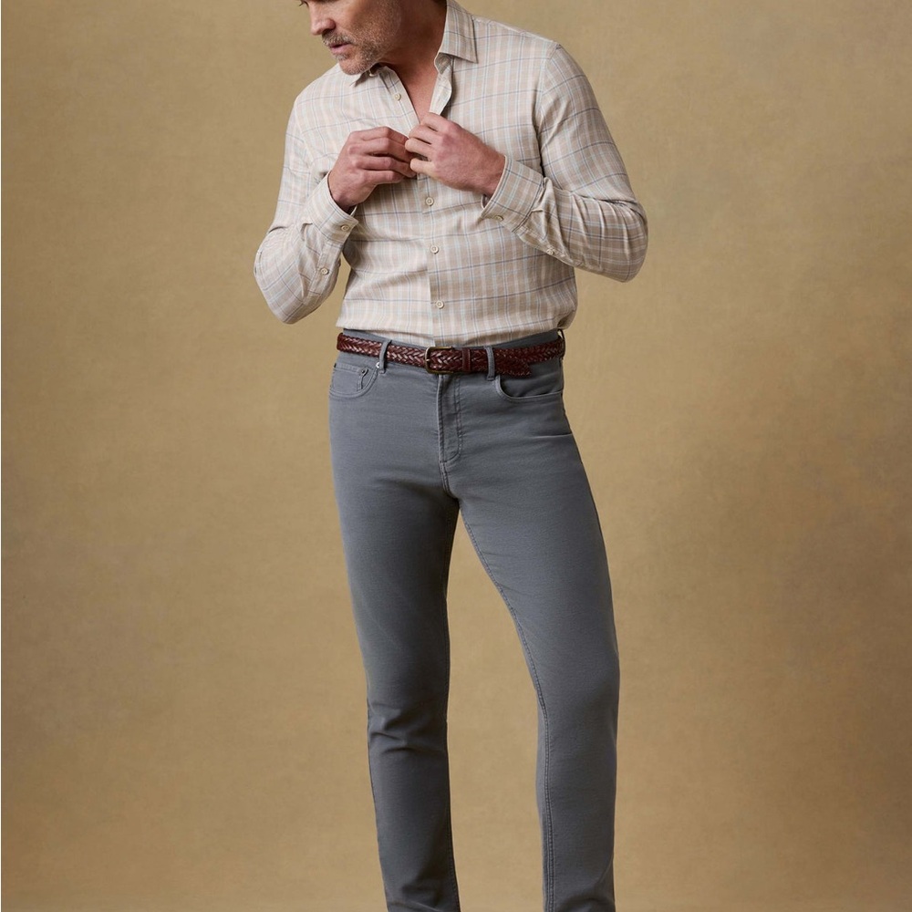 FAHERTY Men's Stretch Terry 5-Pocket Pant Slate Size 30x29 Slim Straight Stretch - Picture 2 of 13